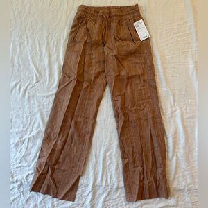 Athleta Cabo Linen Textured Wide Leg Pant
